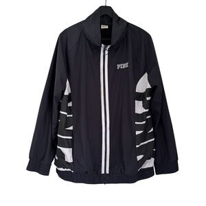 Victoria’s Secret Pink Full Zip Anorak Windbreaker Jacket Funnel Neck Size M/L